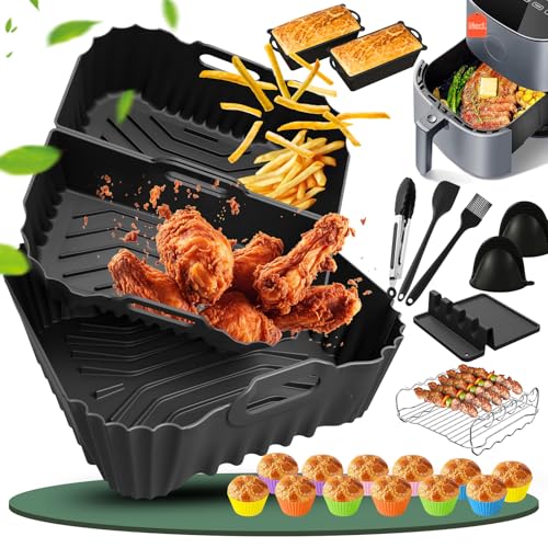 Toastbox aus hitzebeständigem Silikon für COSORI Airfryer heißluftfritteuse Backformen Küchenzange Kuchenform usw Kompatibel Dual Basket CAF-L501 Serie 4.7L Toastbox aus hitzebeständigem Silikon für COSORI Airfryer heißluftfritteuse Backformen Küchenzange Kuchenform usw Kompatibel Dual Basket CAF-L501 Serie 4.7L von Brich