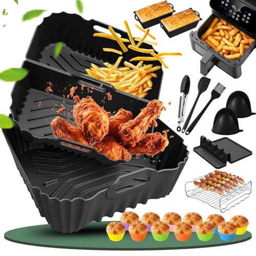 Toastbox aus hitzebeständigem Silikon für COSORI Airfryer heißluftfritteuse Backformen Küchenzange Kuchenform usw Kompatibel Dual Basket CAF-P652-KEU Serie 6.2L Toastbox aus hitzebeständigem Silikon für COSORI Airfryer heißluftfritteuse Backformen Küchenzange Kuchenform usw Kompatibel Dual Basket CAF-P652-KEU Serie 6.2L von Brich