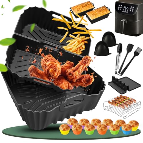 Toastbox aus hitzebeständigem Silikon für COSORI Airfryer heißluftfritteuse Backformen Küchenzange Kuchenform usw Kompatibel Dual Basket CP158-AF Serie 5.5L Toastbox aus hitzebeständigem Silikon für COSORI Airfryer heißluftfritteuse Backformen Küchenzange Kuchenform usw Kompatibel Dual Basket CP158-AF Serie 5.5L von Brich