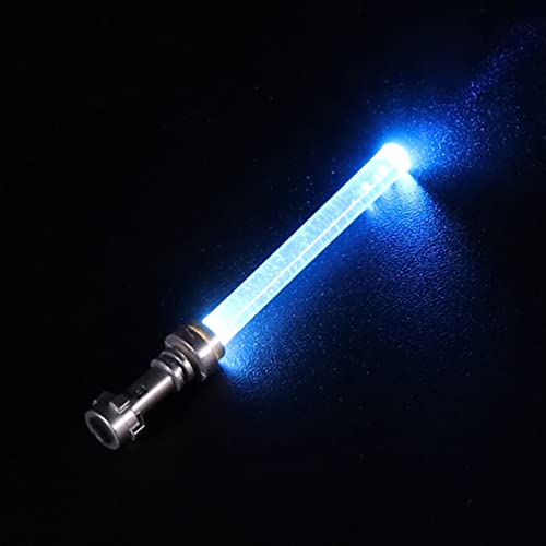 Blaues Lichtschwert kompatibel mit Lego DIY/MOC Beleuchtung (1 Packung 1), Lichtschwert kompatibel mit Lego and Other Major Brand Bricks,Stromversorgung über USB von BrickBling