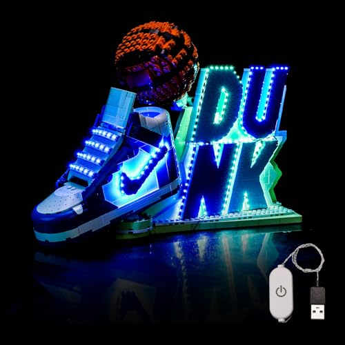 BrickBling Led Licht Set Kompatibel mit Lego 43008 Nike Dunk x Set (Kein Modell), Touch Dimmer Schalter Dekorationsbeleuchtungsset Compatible with Lego Nike Dunk x 43008 Kreative Spielzeug von BrickBling