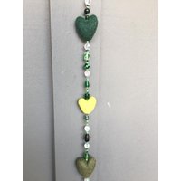 Grüne Herzgirlande - Peace von BrickLaneSewingCo