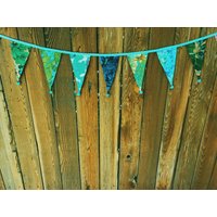 Wimpelkette Aus Türkis-Blauer Baumwolle von BrickLaneSewingCo