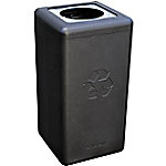 Brickbin Edelstahl Abfalleimer 65 L 70 x 35 x 70 cm Schwarz von Brickbin