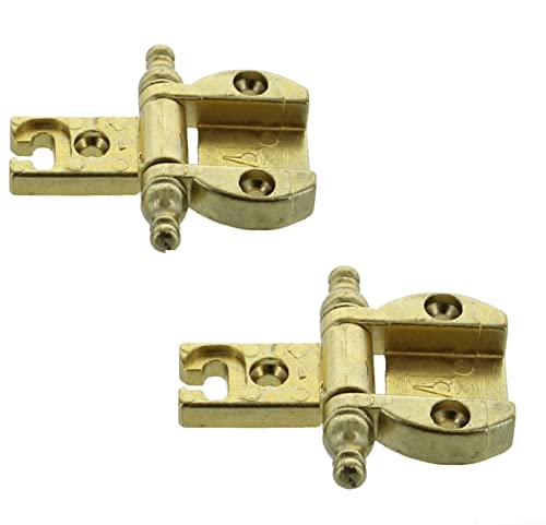 BricoShopping Paar Scharniere für antike Holzmöbel und Schränke im klassischen Stil Wohnzimmer oder Schlafzimmer - Arte Povera schwere Scharniere (Gold, BS0290) von BricoShopping