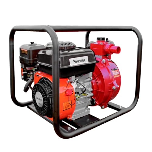 Bricoferr BFG037 Hochdruck-Motorpumpe, Benzin, 2 Zoll, Rot/Orange und Schwarz von Bricoferr