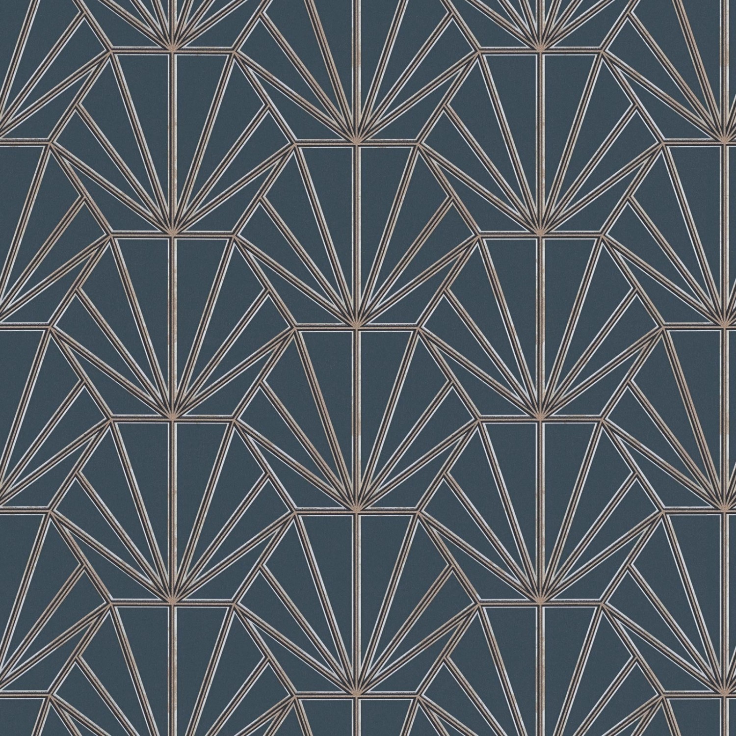 Bricoflor 20er Jahre Tapete in Grau Blau Wohnzimmer und Schlafzimmer Tapete Im Art Deco Stil Graue Vliestapete mit Geometrischem Muster von Bricoflor