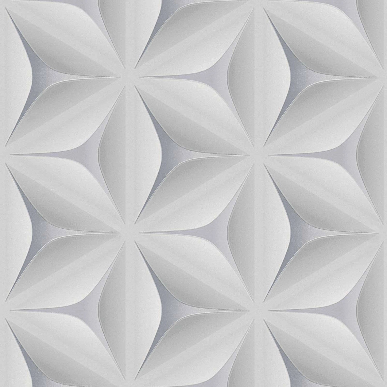 Bricoflor 3D Tapete in Hellgrau Moderne Blumentapete Im Grafik Design für Büro und Schlafzimmer ausgefallene Vliestapete Geometrisch von Bricoflor
