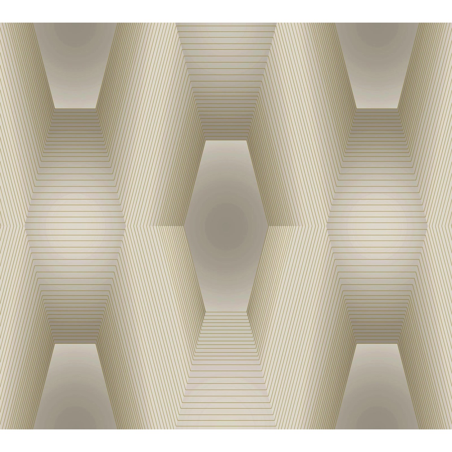 Bricoflor 3D Vliestapete in Gold Silber Moderne Fototapete Geometrisch Ideal für Wohnzimmer Vlies Wandtapete Futuristisch mit Grafischem Muster von Bricoflor