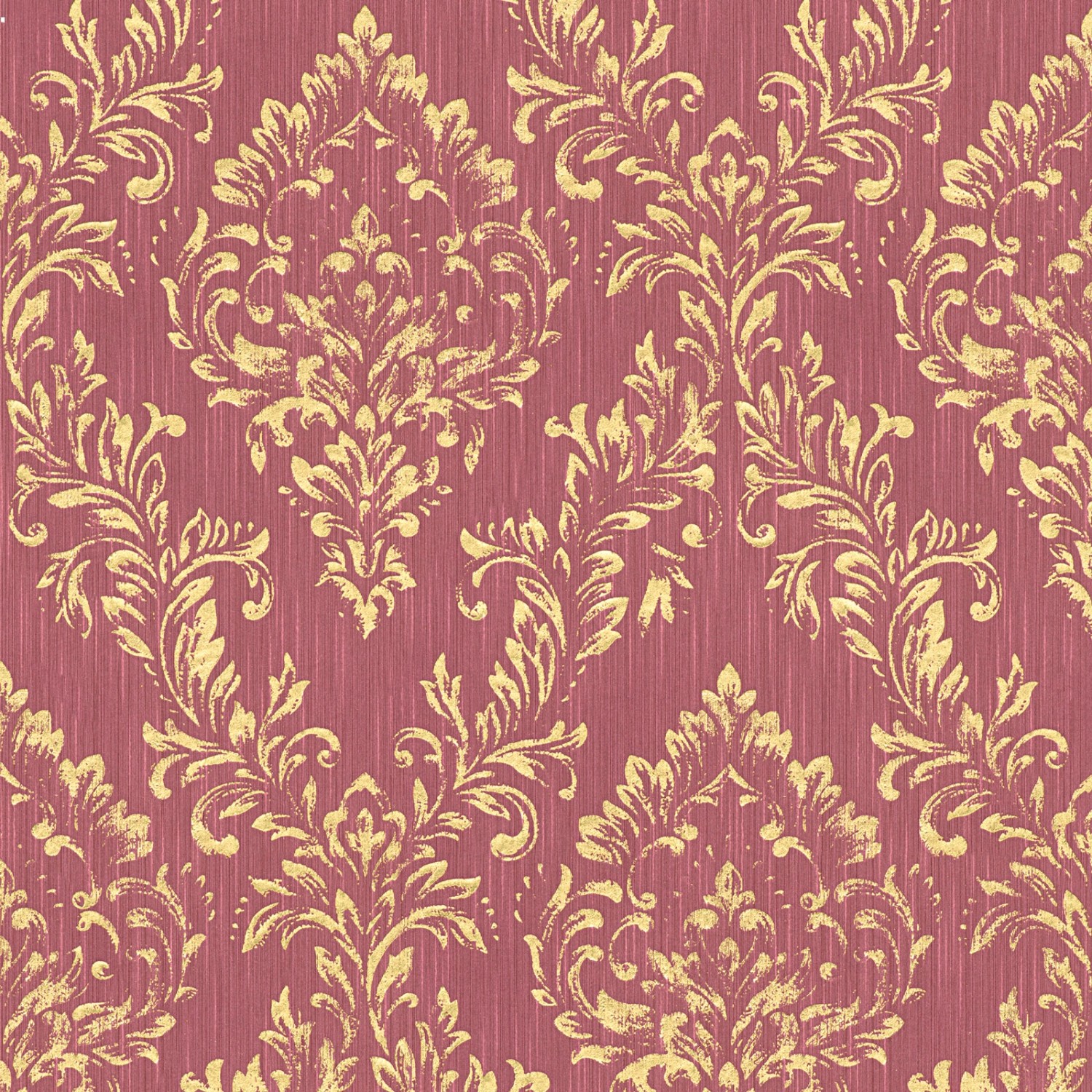 Bricoflor Barock Tapete Rot Gold Wohn und Esszimmer Textiltapete auf Vlies Elegant Edle Textil Vliestapete mit Ornament mit Glitzer Metallic Effekt von Bricoflor