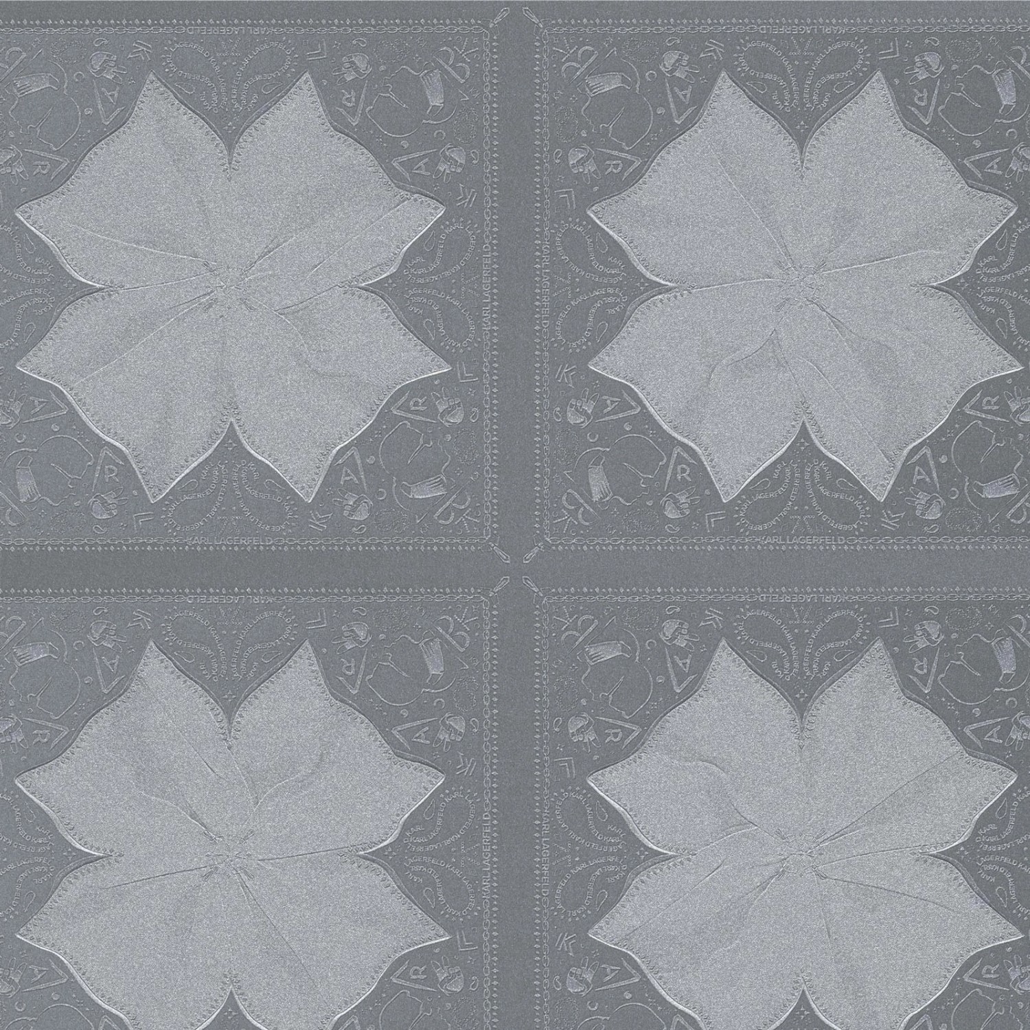 Bricoflor Barock Tapete in Grau Silber Neobarock Vliestapete mit Metallic Ornament Ideal für Schlafzimmer und Wohnzimmer Elegante Wandtapete mit Vinyl von Bricoflor