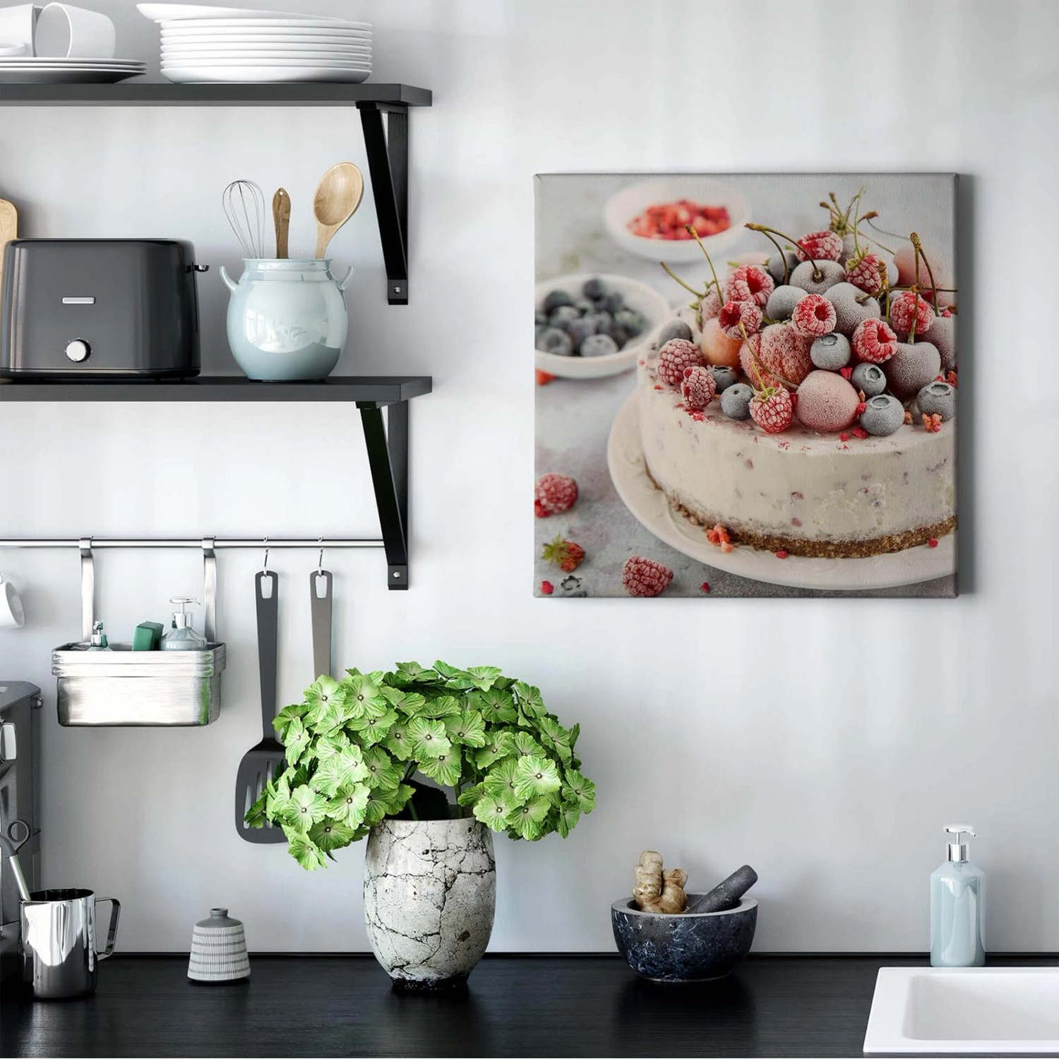 Bricoflor Bild Mit Torte Beeren Leinwand Bild In Rosa Ideal Für Küchen Und Cafés Quadratisches Küchenbild Als Wand Deko Mit Süßigkeiten Bricoflor Bild Mit Torte Beeren Leinwand Bild In Rosa Ideal Für Küchen Und Cafés Quadratisches Küchenbild Als Wand Deko Mit Süßigkeiten von Bricoflor