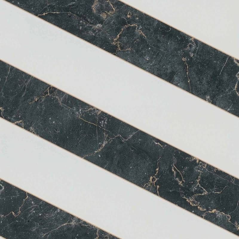 Bricoflor Blockstreifen Tapete in Marmoroptik Moderne Vliestapete Diagonal Gestreift mit Marmor Design Vlies Marmortapete Schwarz Weiß für Wohnzimmer von Bricoflor
