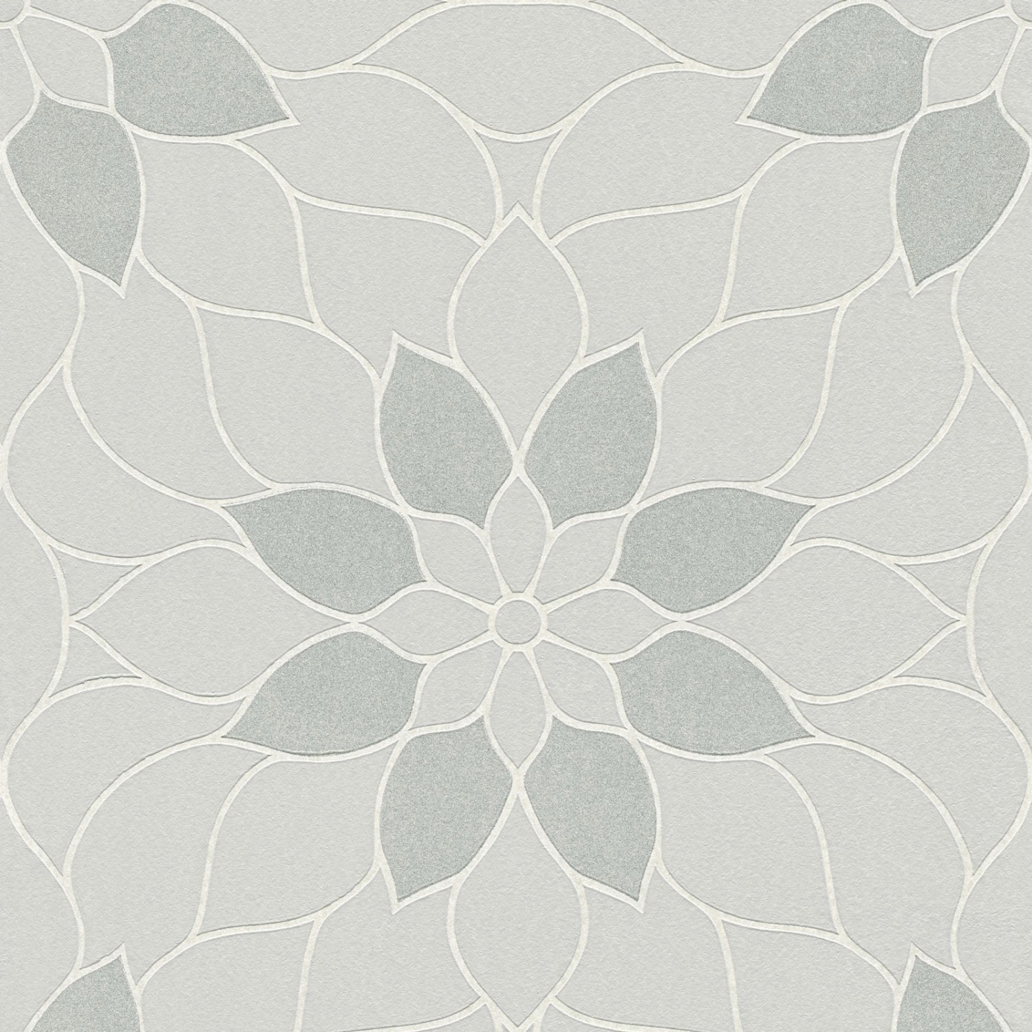 Bricoflor Blumen Tapete in Silber Grau Glitzer Vliestapete mit Mosaik Design Floral Vlies Blumentapete Modern für Schlafzimmer und Badezimmer von Bricoflor