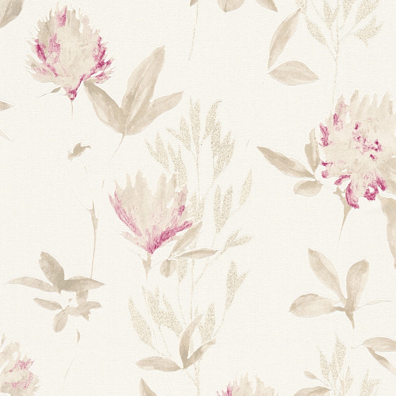 Bricoflor Blumentapete in Beige und Pink Romantische Landhaus Tapete mit Blumen für Esszimmer und Schlafzimmer Florale Vliestapete mit Vinyl von Bricoflor