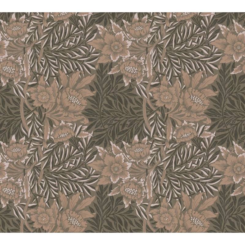 Bricoflor Braune Tapete Gründerzeit Jugendstil Vliestapete Für Wohnzimmer Und Esszimmer Retro Blumentapete Braun Grau von Bricoflor