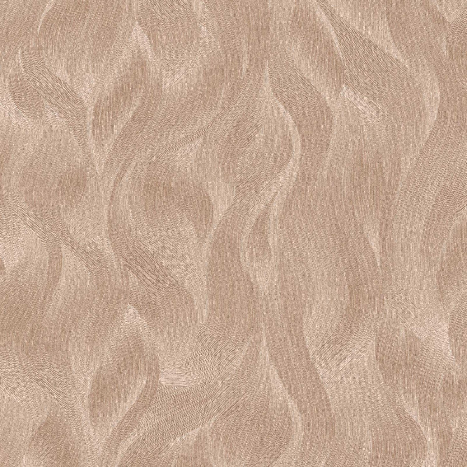 Bricoflor Bronze Tapete mit Muster Metallic Vliestapete in Kupfer Braun Ideal für Wohnzimmer und Esszimmer Vlies Wandtapete mit Geschwungenen Linien von Bricoflor