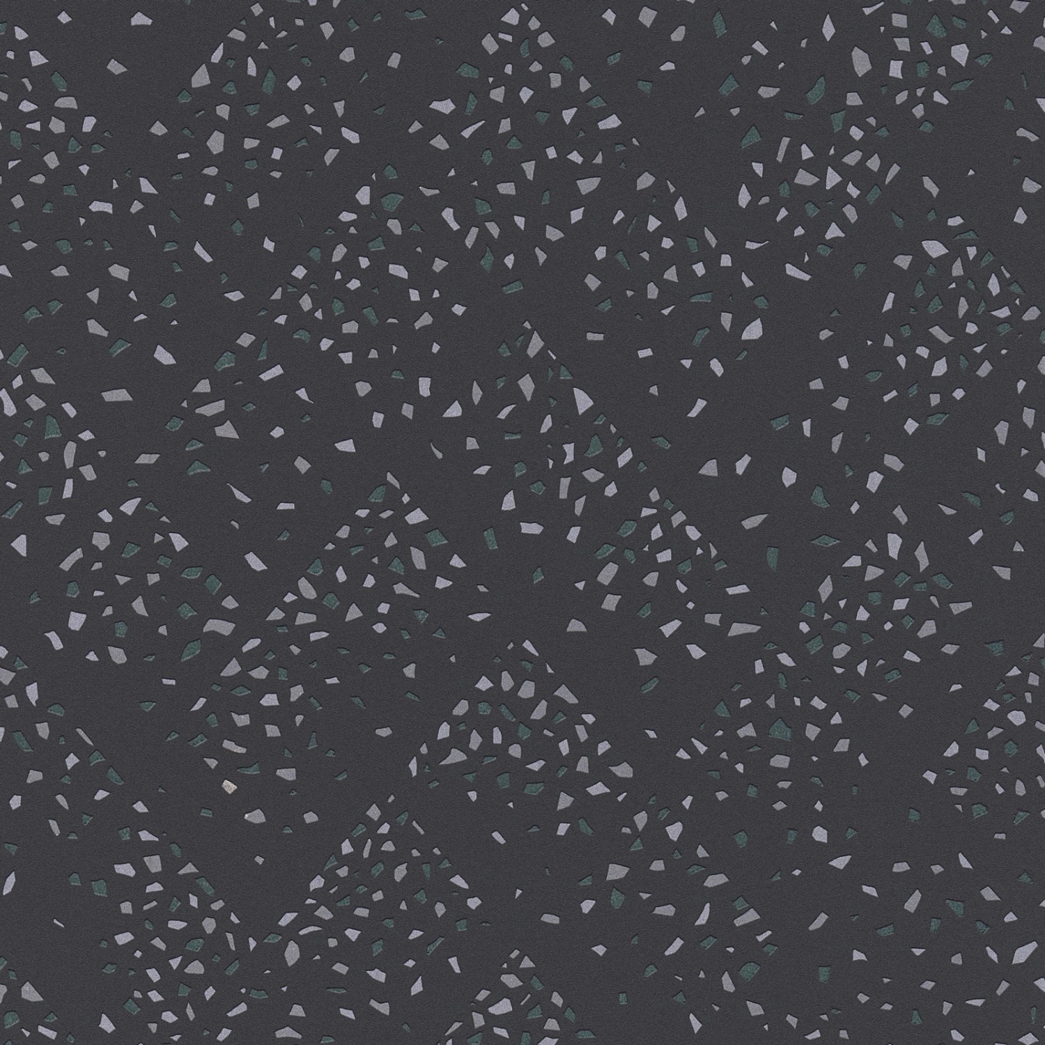 Bricoflor Confetti Vliestapete Schwarz Moderne Tapete in Terrazzo Optik in anthrazit Dunkle Vlies Mustertapete Ideal für Wohnzimmer und Schlafzimmer von Bricoflor