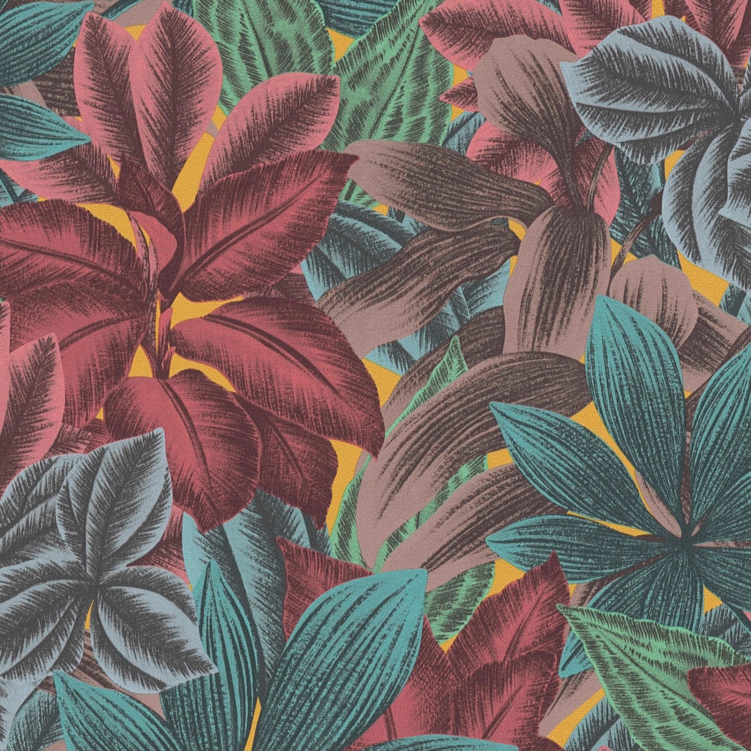 Bricoflor Dschungel Tapete Gezeichnet Palmenblätter Vliestapete Bunt Ideal für Wohnzimmer und Schlafzimmer Tropical Wandtapete Bricoflor Dschungel Tapete Gezeichnet Palmenblätter Vliestapete Bunt Ideal für Wohnzimmer und Schlafzimmer Tropical Wandtapete von Bricoflor