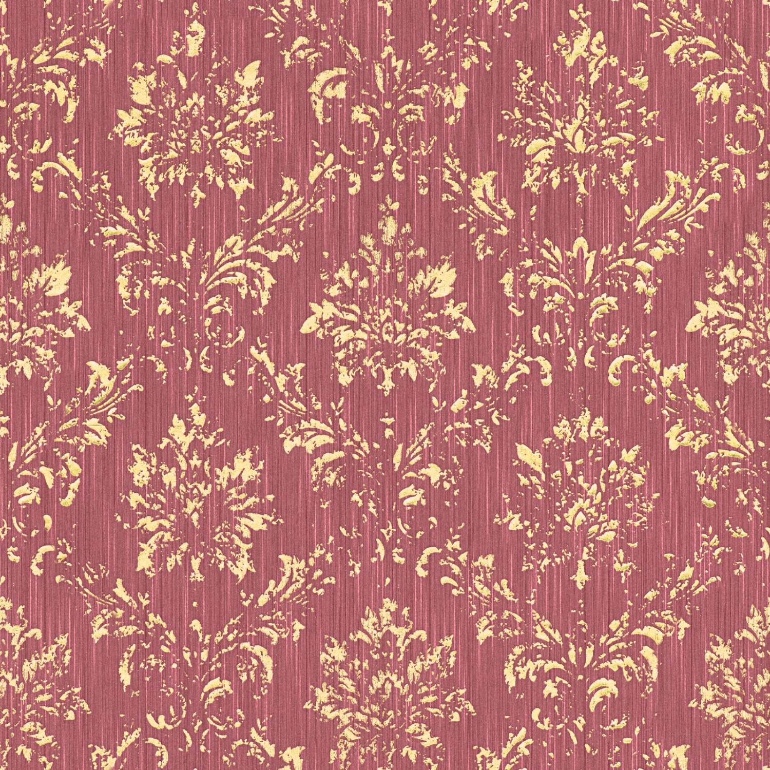 Bricoflor Edle Tapete Rot Gold Metallic Textil Vliestapete mit Ornament für Esszimmer und Schlafzimmer Elegante Vlies Textiltapete mit Barock Muster von Bricoflor