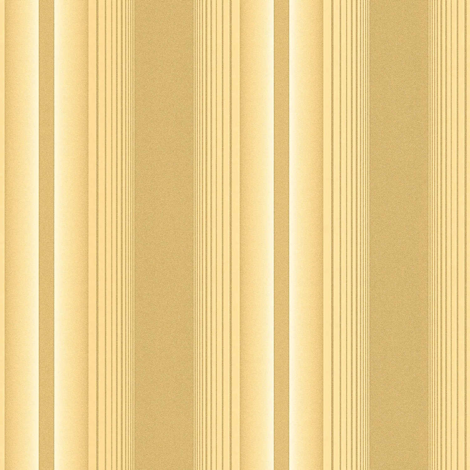 Bricoflor Elegante Vlies Streifentapete Goldene Tapete mit Streifen für Wohnzimmer und Esszimmer Gold Vliestapete Gestreift Edel mit Vinyl von Bricoflor