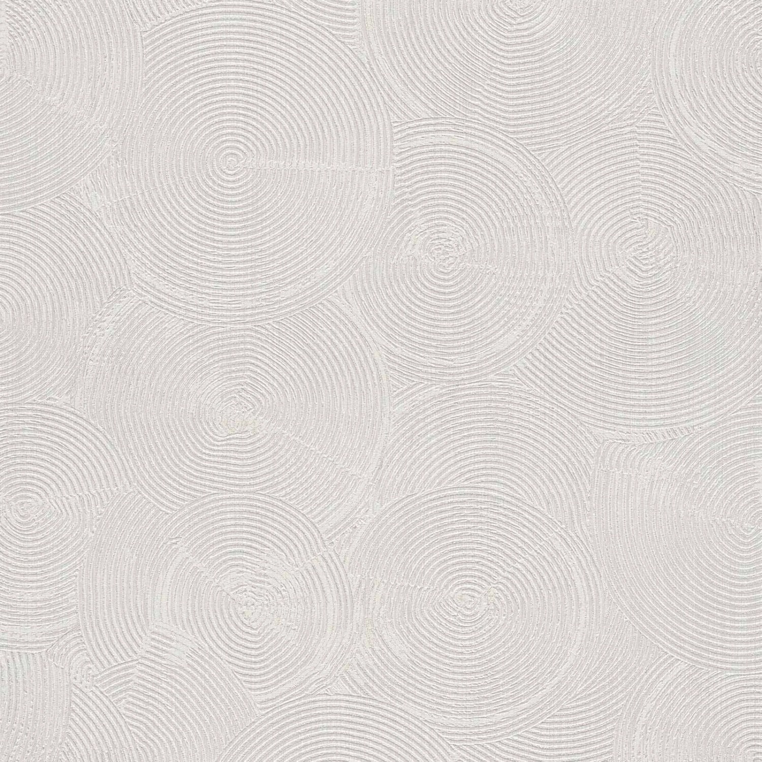 Bricoflor Ethno Tapete Weiß Grau Helle Vliestapete mit Kreis Design Afrikanische Vlies Mustertapete mit Teller Muster für Küche und Esszimmer von Bricoflor