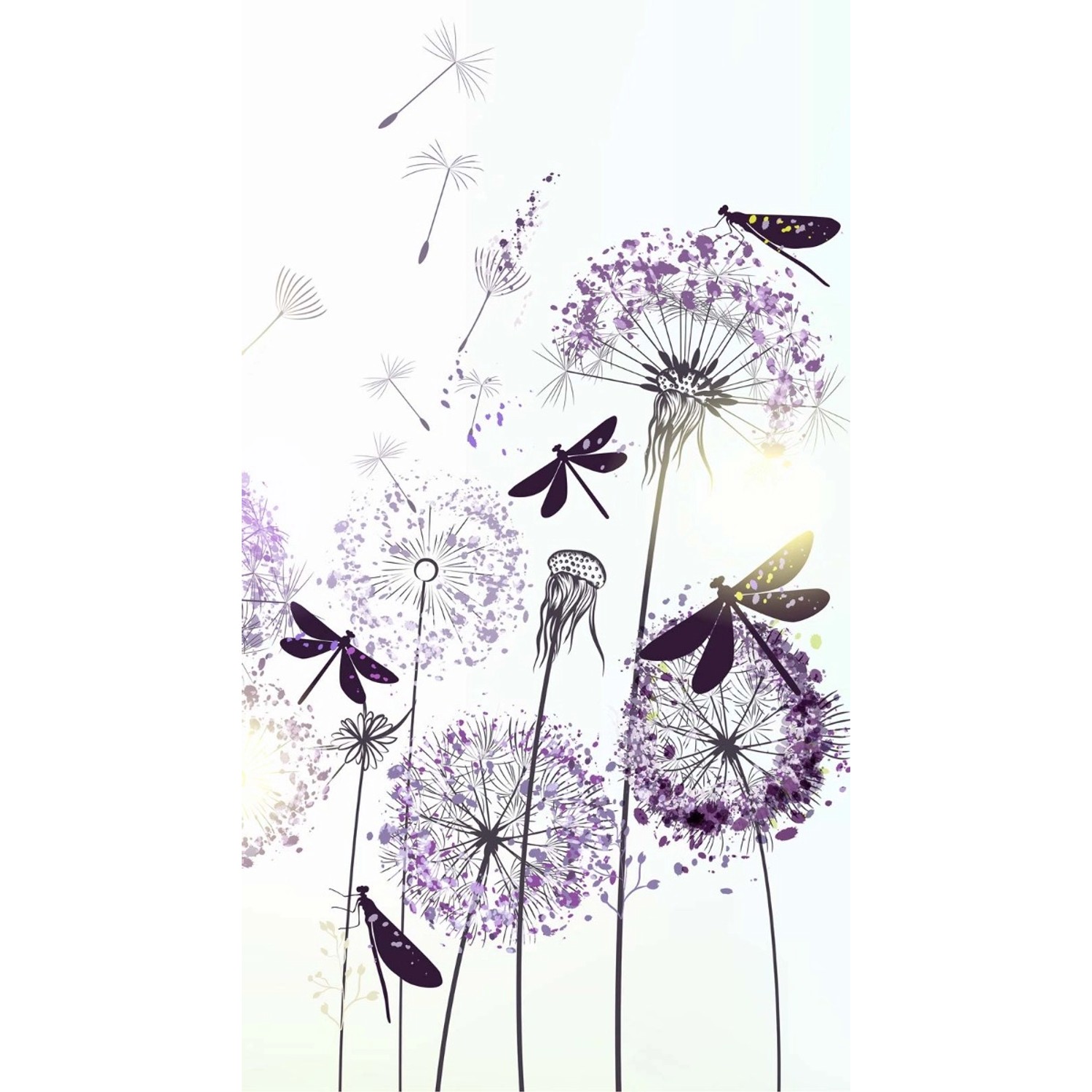Bricoflor Florale Tapete in Violett Bricoflor Florale Tapete in Violett von Bricoflor