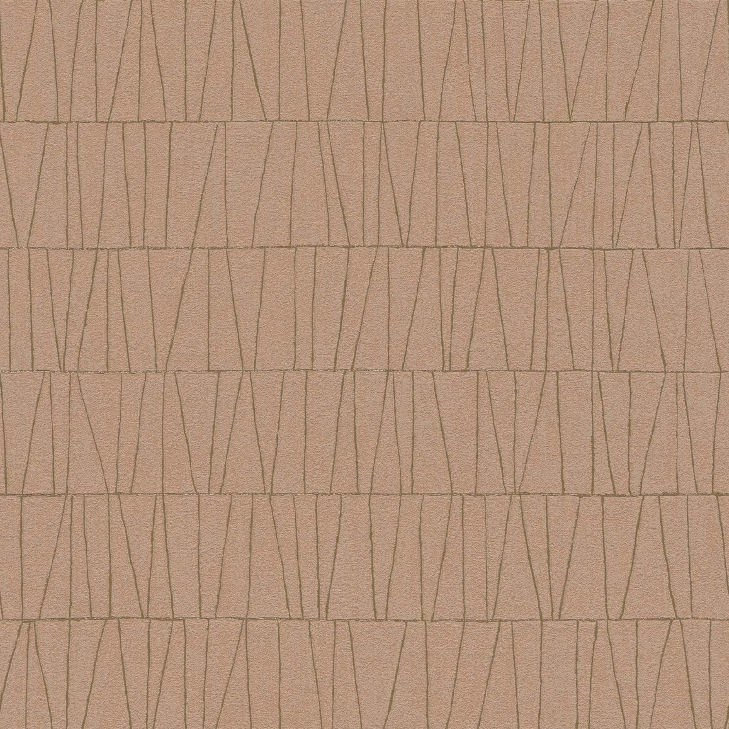 Bricoflor Geometrische Tapete in Kupfer Metallic Moderne Vliestapete in Terracotta mit Struktur für Wohnzimmer und Schlafzimmer von Bricoflor