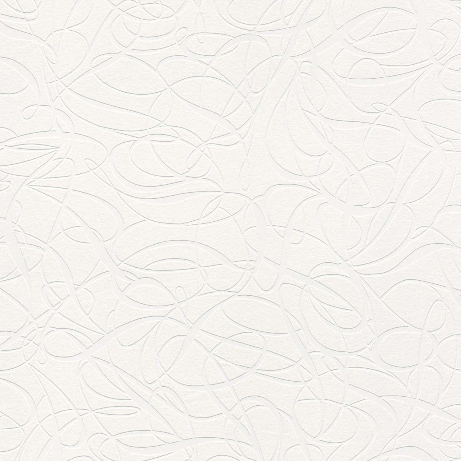 Bricoflor Geschwungene Linien Tapete Weiß Muster Vliestapete überstreichbar für Küche und Schlafzimmer Einfarbige Mustertapete Ideal Zum überstreichen von Bricoflor