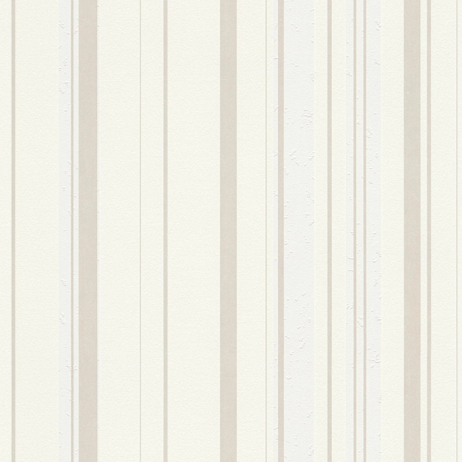 Bricoflor Gestreifte Tapete Dezent Vlies Streifentapete Weiß Grau Ideal für Büro und Schlafzimmer Helle Vliestapete mit Streifen Schlicht von Bricoflor