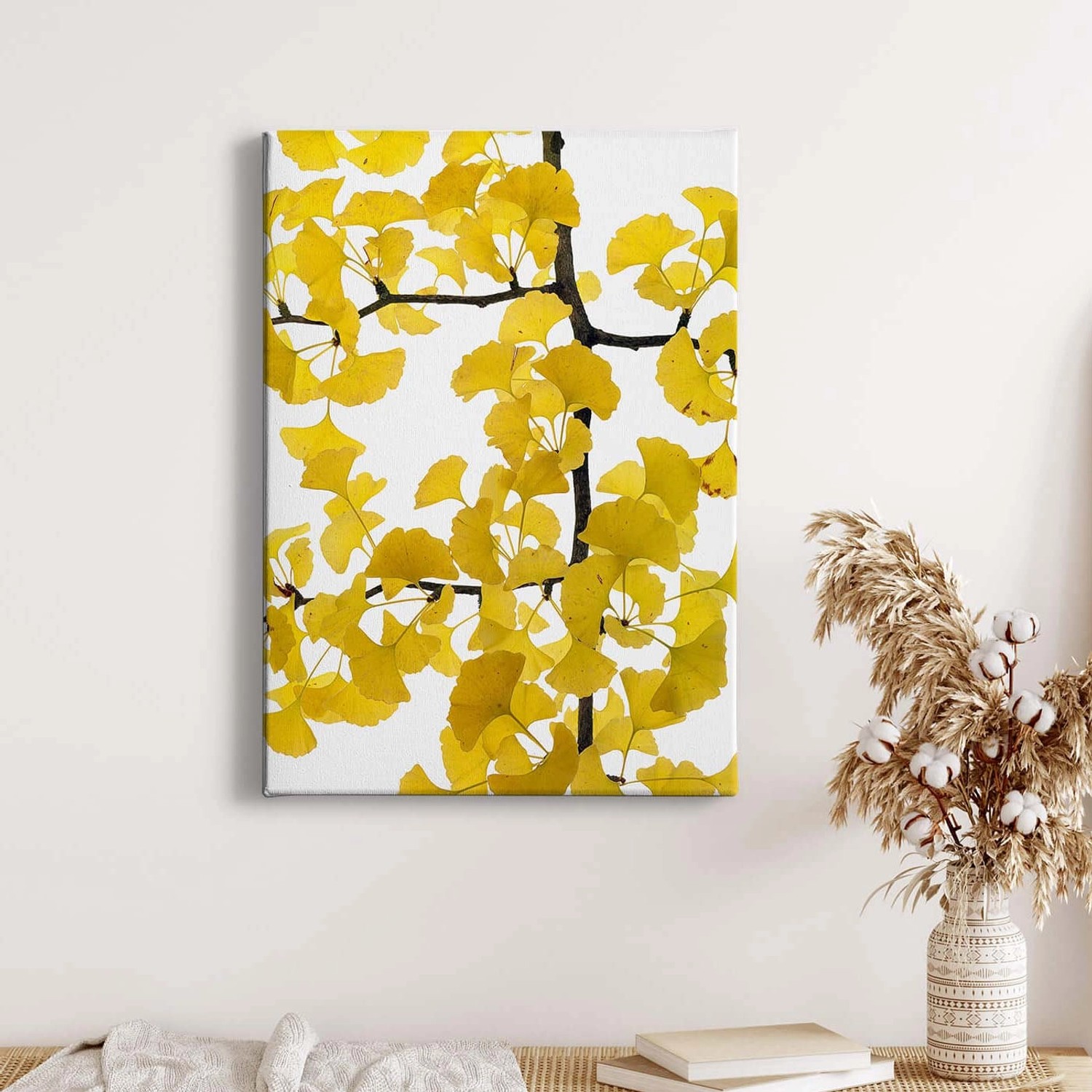 Bricoflor Ginkgoblatt Bild In Weiß Und Gelb Ginkgo Leinwand Bild Ideal Für Schlafzimmer Und Flur Chinesisches Bild Im Wellness Stil Bricoflor Ginkgoblatt Bild In Weiß Und Gelb Ginkgo Leinwand Bild Ideal Für Schlafzimmer Und Flur Chinesisches Bild Im Wellness Stil von Bricoflor