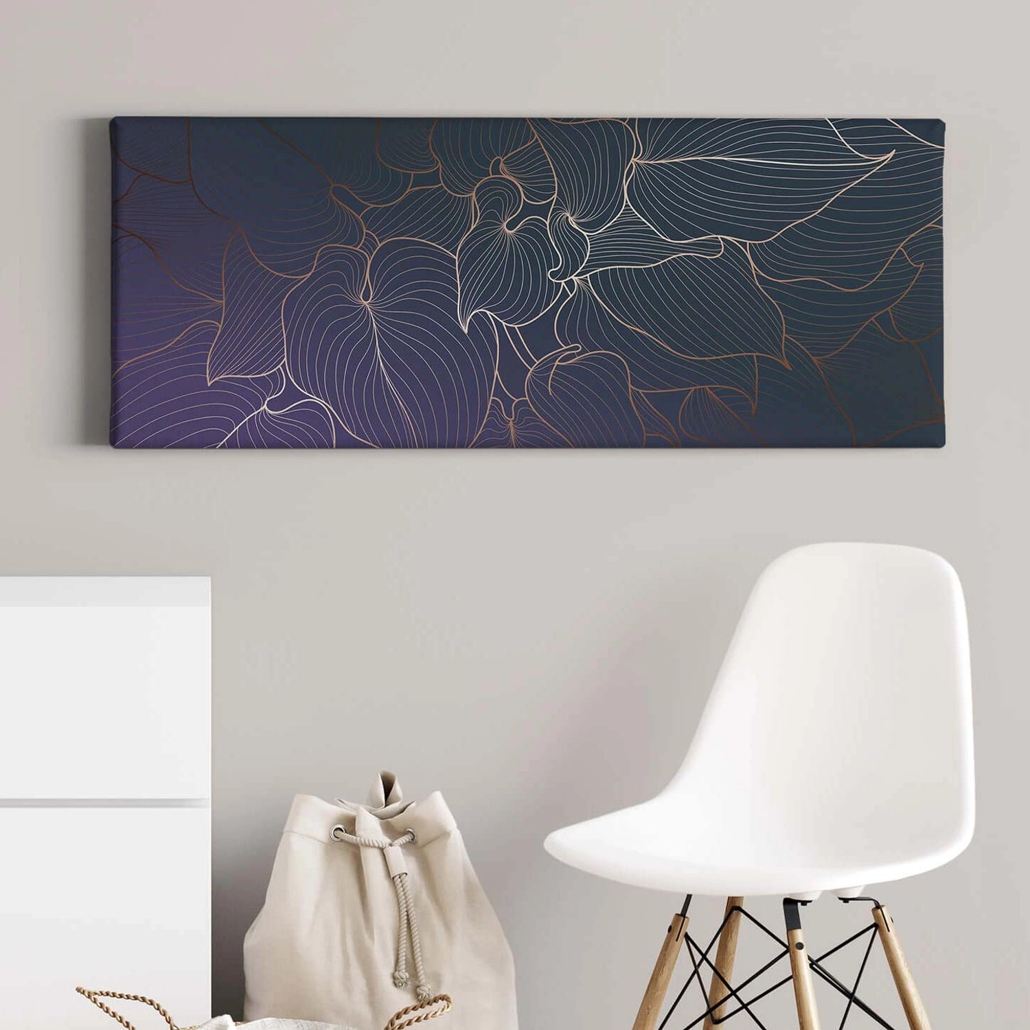 Bricoflor Grafik Wandbild In Blau Und Weiß Metallic Effekt Leinwand Bild Mit Blätter Design Grafisches Wandbild Mit Modernem Muster Für Schlafzimmer Bricoflor Grafik Wandbild In Blau Und Weiß Metallic Effekt Leinwand Bild Mit Blätter Design Grafisches Wandbild Mit Modernem Muster Für Schlafzimmer von Bricoflor