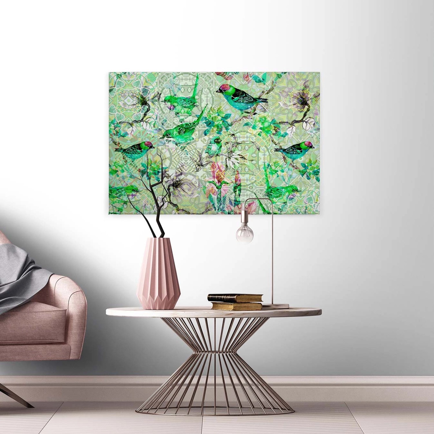 Bricoflor Grafisches Bild Auf Leinwand Mit Vögeln Wohnzimmer Und Schlafzimmer Bild In Grün Canvas Leinwandbild Mit Mandala Design Und Vogel Muster Bricoflor Grafisches Bild Auf Leinwand Mit Vögeln Wohnzimmer Und Schlafzimmer Bild In Grün Canvas Leinwandbild Mit Mandala Design Und Vogel Muster von Bricoflor