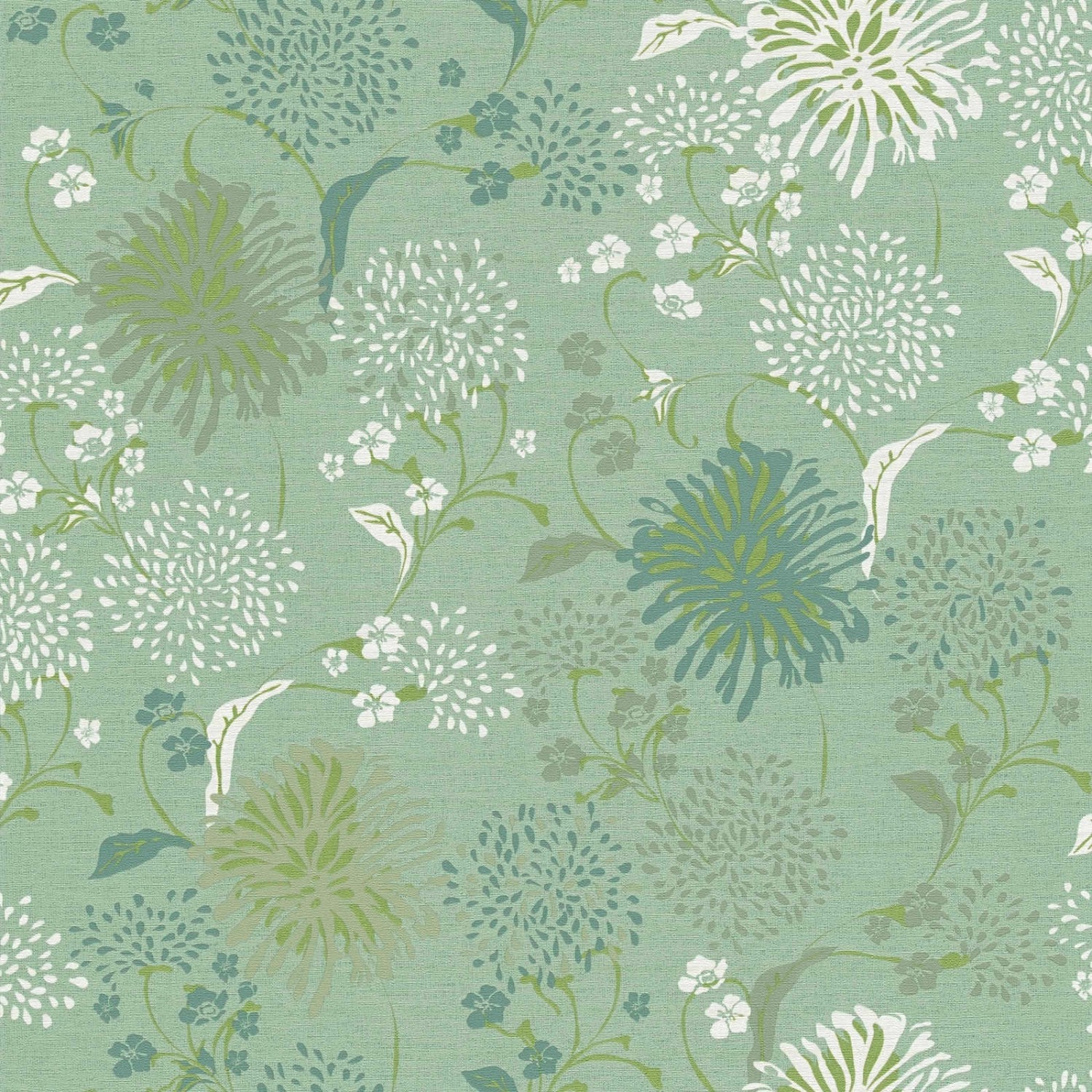 Bricoflor Grüne Blumentapete Modern Abstrakte Tapete mit Blumen Hellgrün Ideal für Schlafzimmer und Küche Vliestapete Floral Bricoflor Grüne Blumentapete Modern Abstrakte Tapete mit Blumen Hellgrün Ideal für Schlafzimmer und Küche Vliestapete Floral von Bricoflor