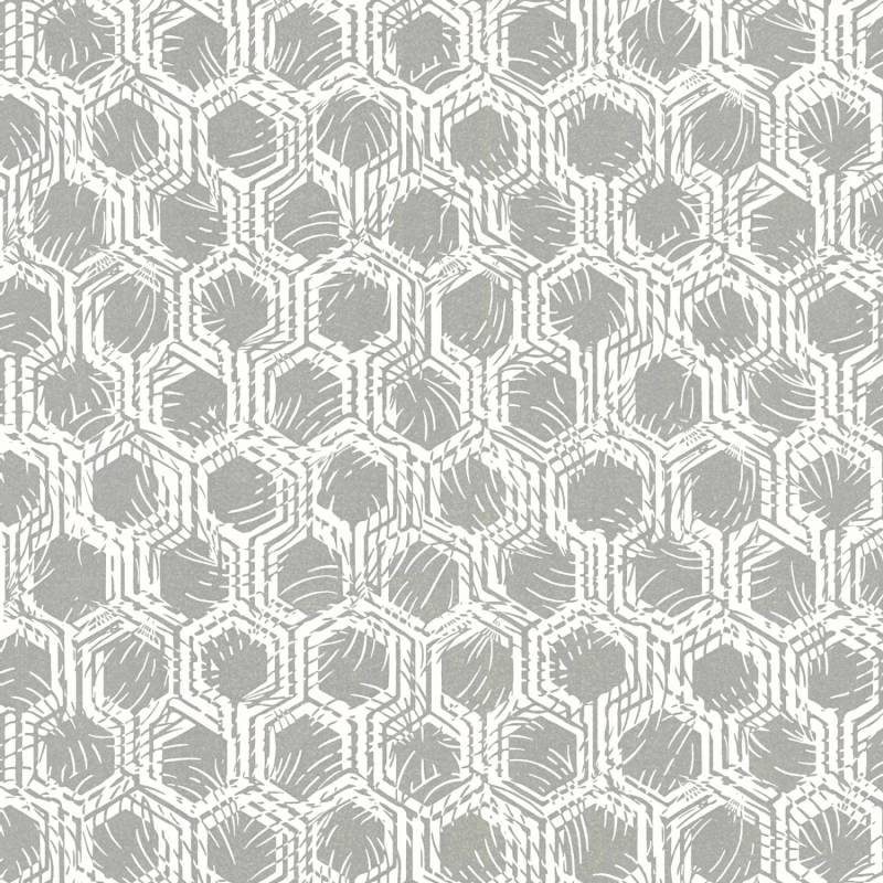 Bricoflor Hexagon Tapete in Weiß Grau Moderne Mustertapete mit Geometrischem Design Büro und Schlafzimmer Vliestapete mit Sechseck Muster von Bricoflor