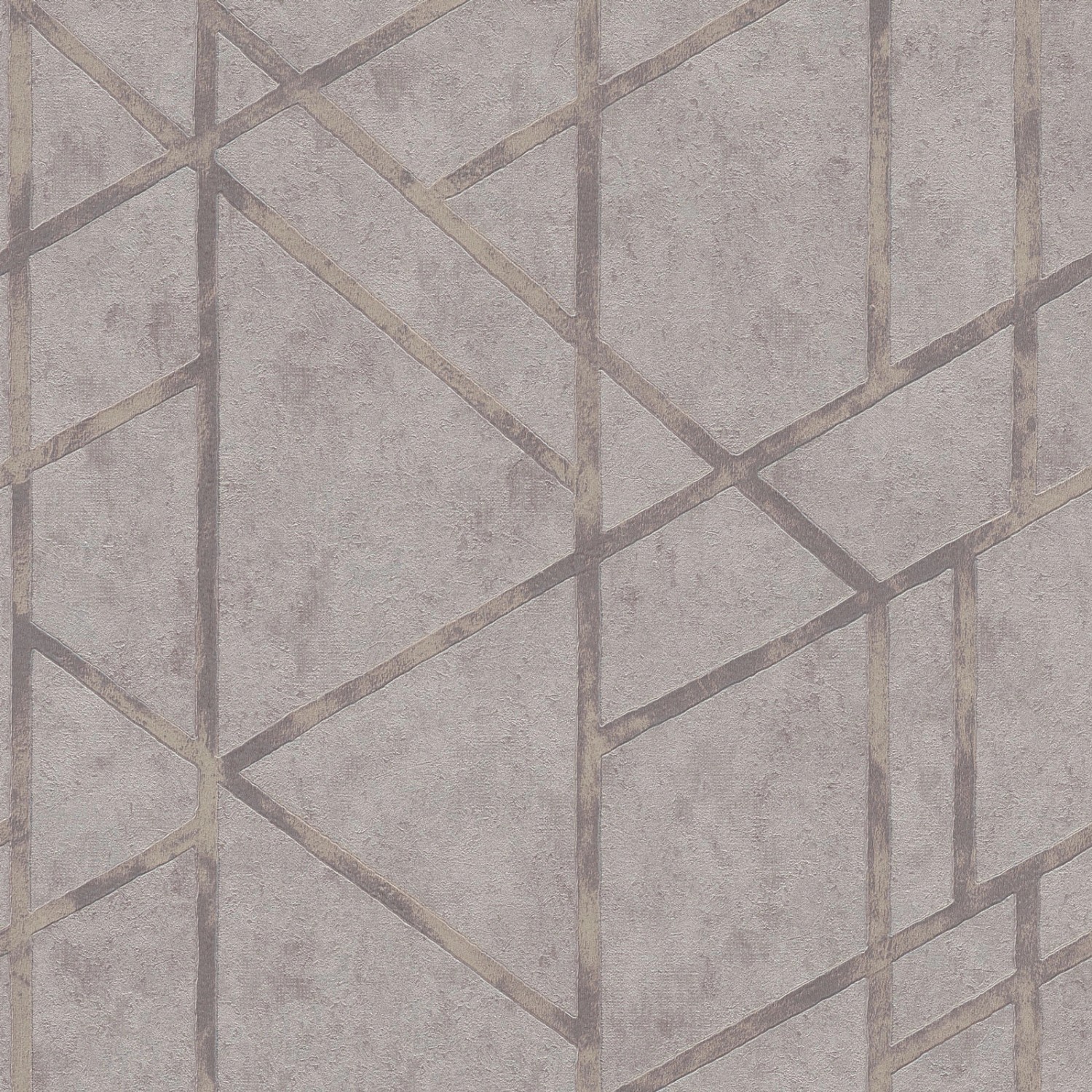 Bricoflor Industrial Tapete im Art Déco Stil Graue Vliestapete in Betonoptik Geometrisches Muster in Silber Betontapete in Taupe von Bricoflor