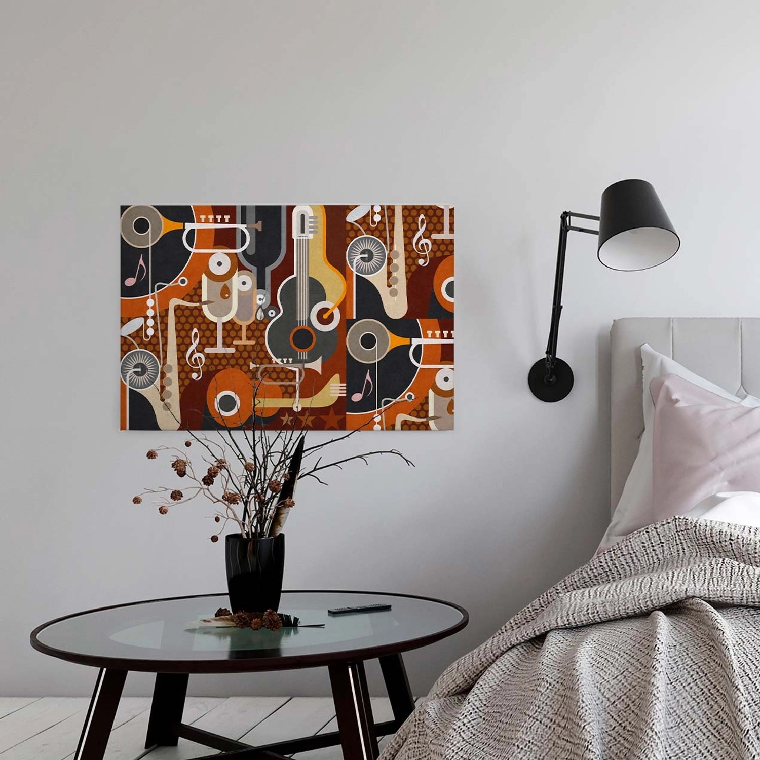 Bricoflor Jazz Bild Auf Leinwand In Orange Braun Retro Leinwand Bild Mit Musikinstrumenten Retro Wandbild Mit Musik Design Für Wohn Und Esszimmer Bricoflor Jazz Bild Auf Leinwand In Orange Braun Retro Leinwand Bild Mit Musikinstrumenten Retro Wandbild Mit Musik Design Für Wohn Und Esszimmer von Bricoflor