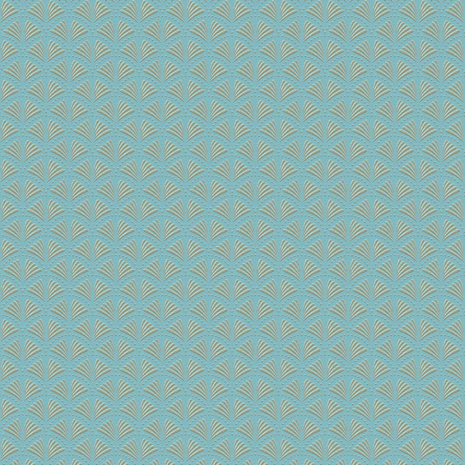 Bricoflor Jugendstil Tapete in Türkis und Silber Metallic Vliestapete im 20er Jahre Stil Art Deco Wandtapete für Schlafzimmer und Badezimmer von Bricoflor