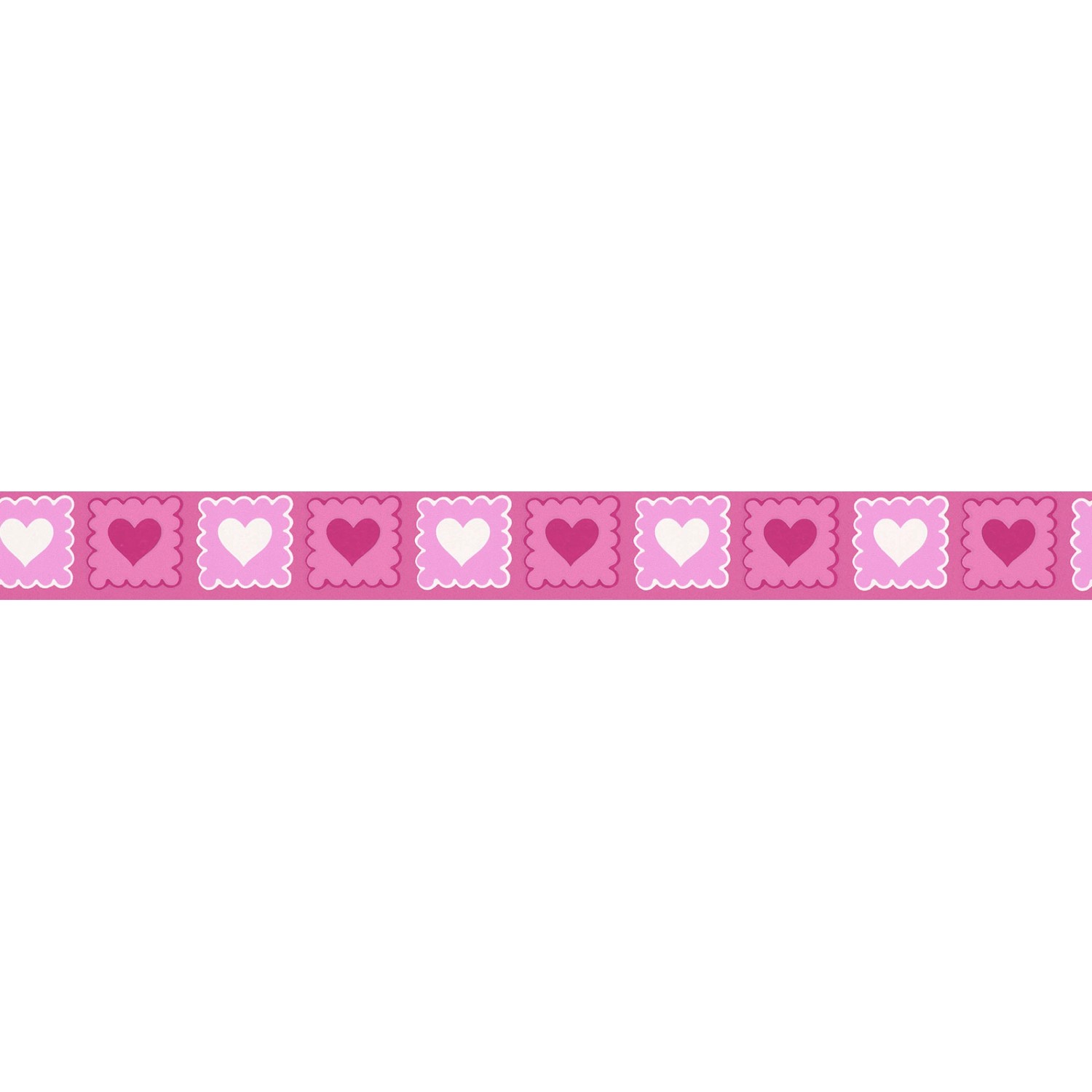 Bricoflor Kinderzimmer Wandbordüre in Pink Herz Tapeten Bordüre Ideal für Mädchenzimmer Schmale Tapetenbordüre Selbstklebend aus Vlies und Vinyl 30 von Bricoflor