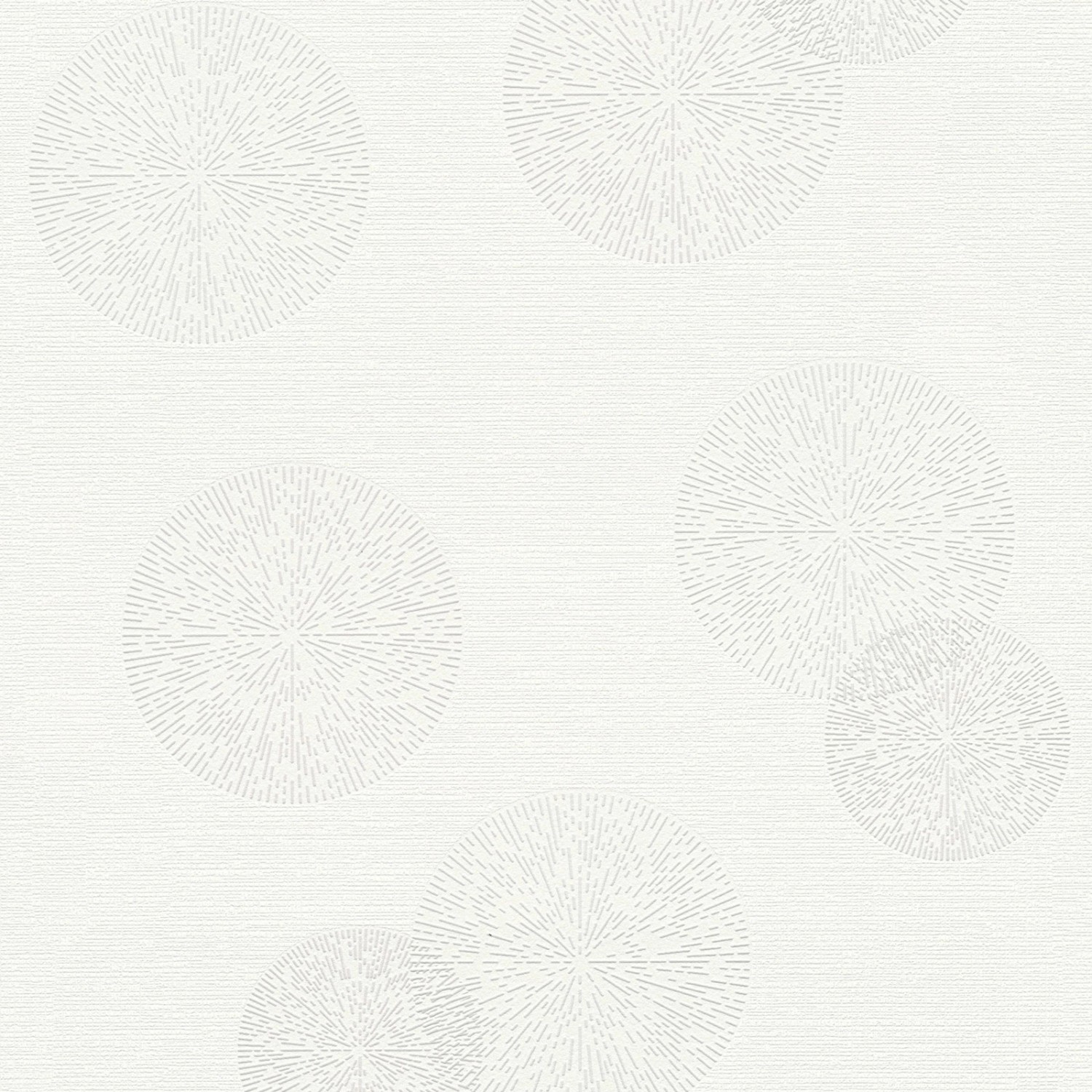 Bricoflor Kreis Tapete in Weiß Moderne Mustertapete mit Blüten Abstrakt für Schlafzimmer und Esszimmer Muster Vliestapete Schlicht mit Vinyl von Bricoflor