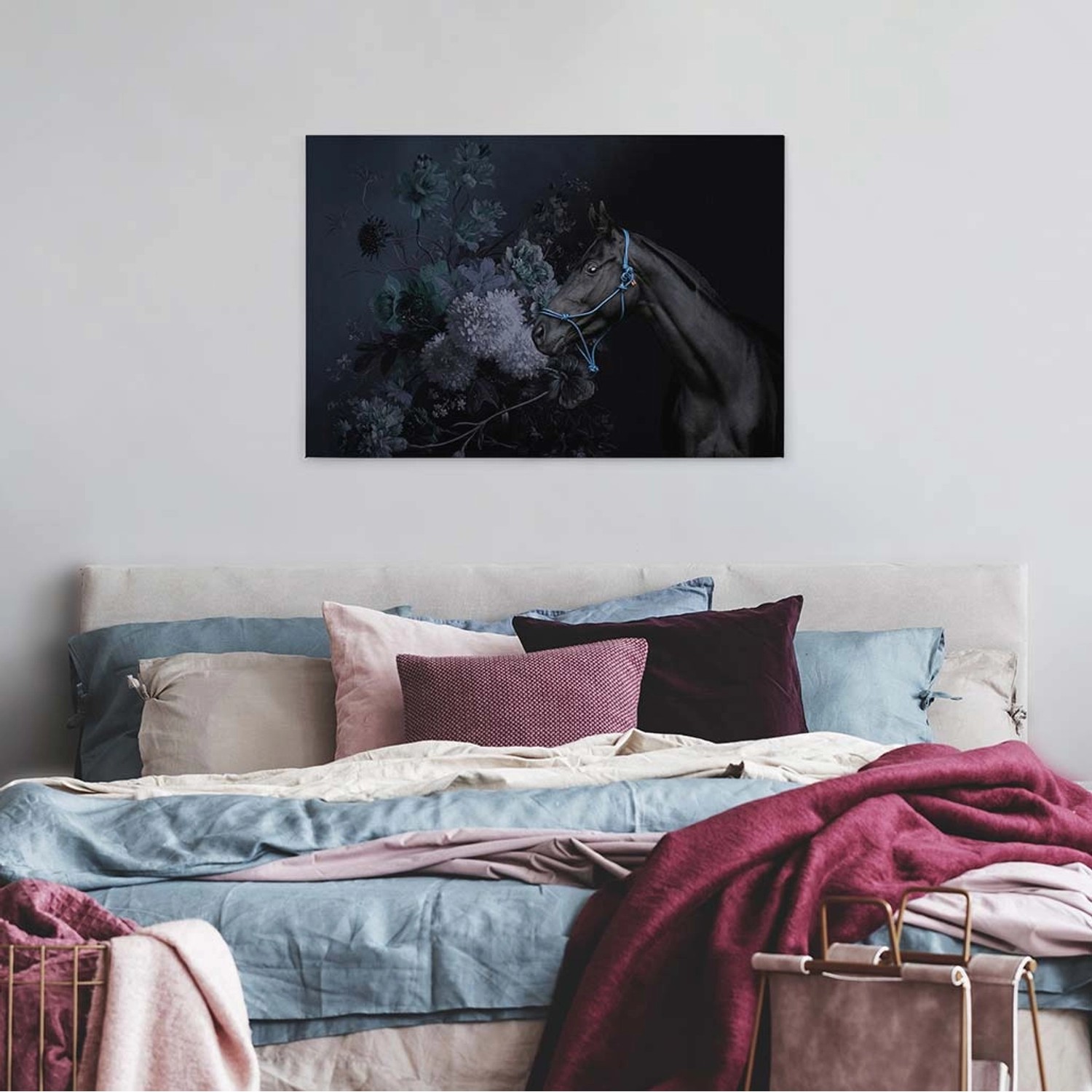 Bricoflor Leinwand Bild Mit Pferd Im Ölgemälde Stil Neobarock Gemälde Mit Stillleben Auf Canvas Leinwand Pferde Wandbild In Dunkelblau Für Wohnzimmer Bricoflor Leinwand Bild Mit Pferd Im Ölgemälde Stil Neobarock Gemälde Mit Stillleben Auf Canvas Leinwand Pferde Wandbild In Dunkelblau Für Wohnzimmer von Bricoflor