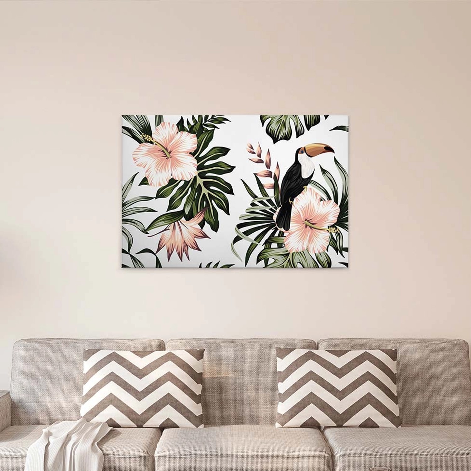 Bricoflor Leinwand Bild Mit Tukan Und Hibiskus Modernes Keilrahmenbild In Grün Und Rosa Für Wohnzimmer Palmen Canvas Wandbild Mit Hawaii Blumen Bricoflor Leinwand Bild Mit Tukan Und Hibiskus Modernes Keilrahmenbild In Grün Und Rosa Für Wohnzimmer Palmen Canvas Wandbild Mit Hawaii Blumen von Bricoflor
