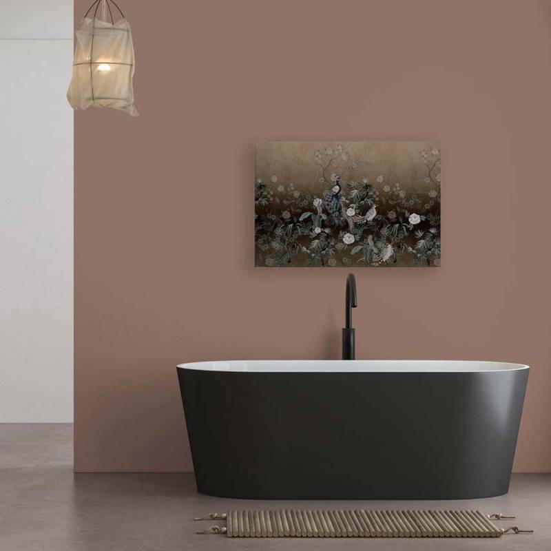 Bricoflor Leinwandbild Chinesisch Wandbild Pfau Gold In 120 X 80 Cm Deko Bild Für Wohnzimmer Und Esszimmer Mit Vögeln Und Blumen von Bricoflor