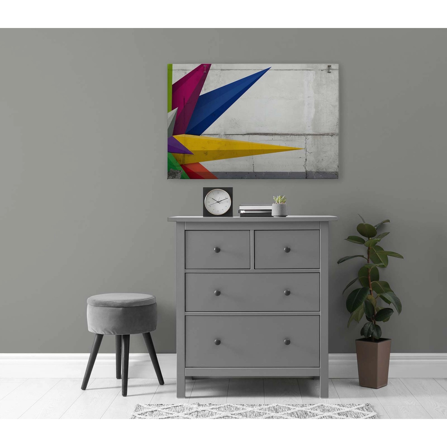 Bricoflor Wandbild Für Jugendzimmer Von Jungen Und Mädchen Grafisches Leinwandbild In Betonoptik Bunt In 120 X 80 Cm Modern Bricoflor Wandbild Für Jugendzimmer Von Jungen Und Mädchen Grafisches Leinwandbild In Betonoptik Bunt In 120 X 80 Cm Modern von Bricoflor