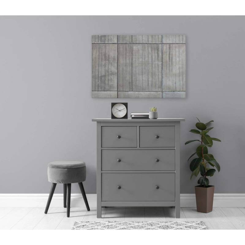 Bricoflor 3D Bild In Holzoptik Grau Industrielles Wandbild Mit Holz Motiv Leinwandbild In 90 X 60 Cm Ideal Für Flur Und Küche von Bricoflor