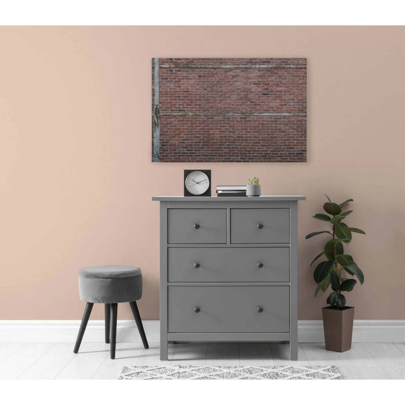 Bricoflor Leinwandbild In Stallmauer Optik Industrial Style Wandbild 3D Optik Backstein Bild Rot Braun Für Wohnzimmer Und Küche von Bricoflor