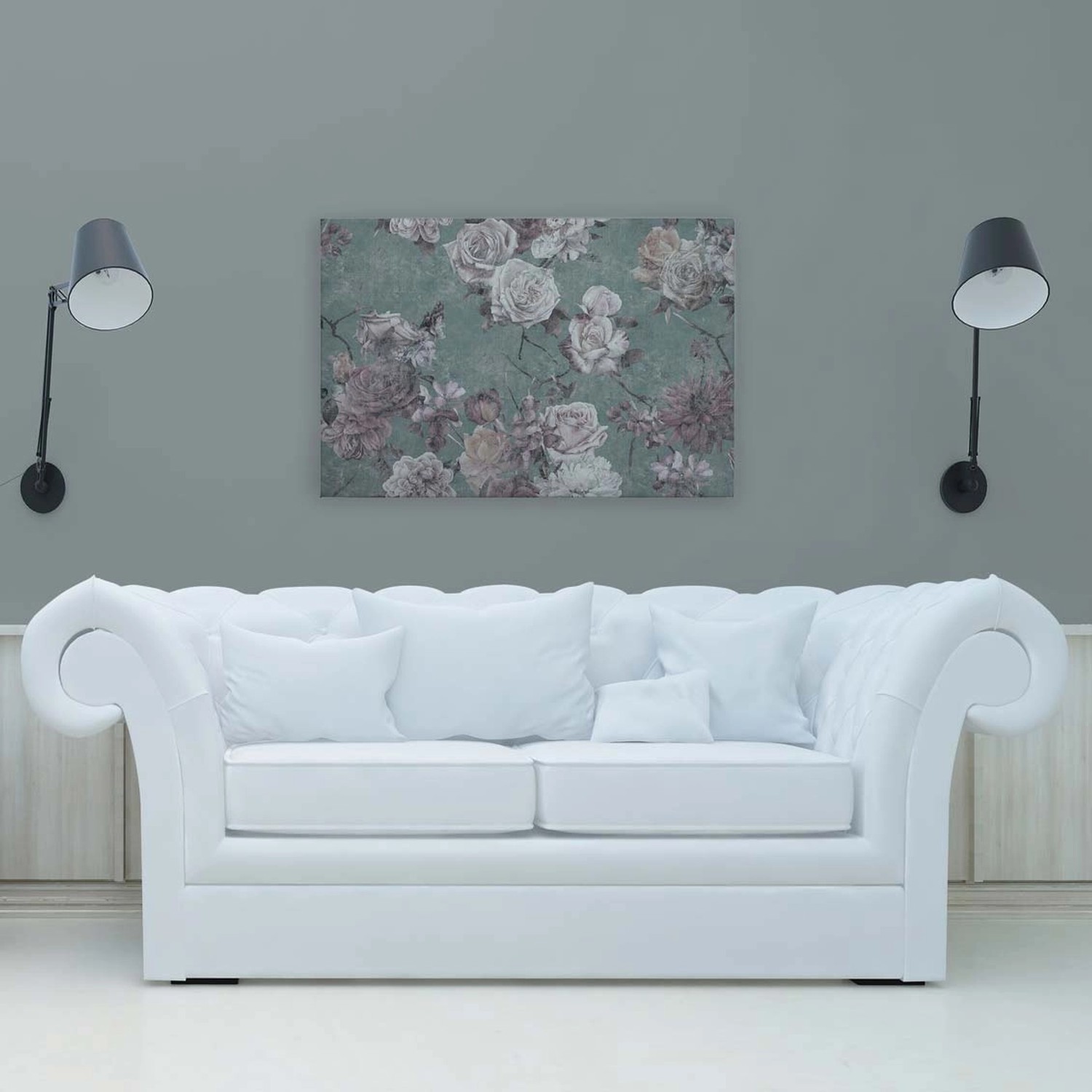 Bricoflor Rosen Bild Auf Leinwand Grün Grau Vintage Blumen Wandbild Für Schlafzimmer Und Esszimmer Leinwandbild In 120 X 80 Cm Bricoflor Rosen Bild Auf Leinwand Grün Grau Vintage Blumen Wandbild Für Schlafzimmer Und Esszimmer Leinwandbild In 120 X 80 Cm von Bricoflor