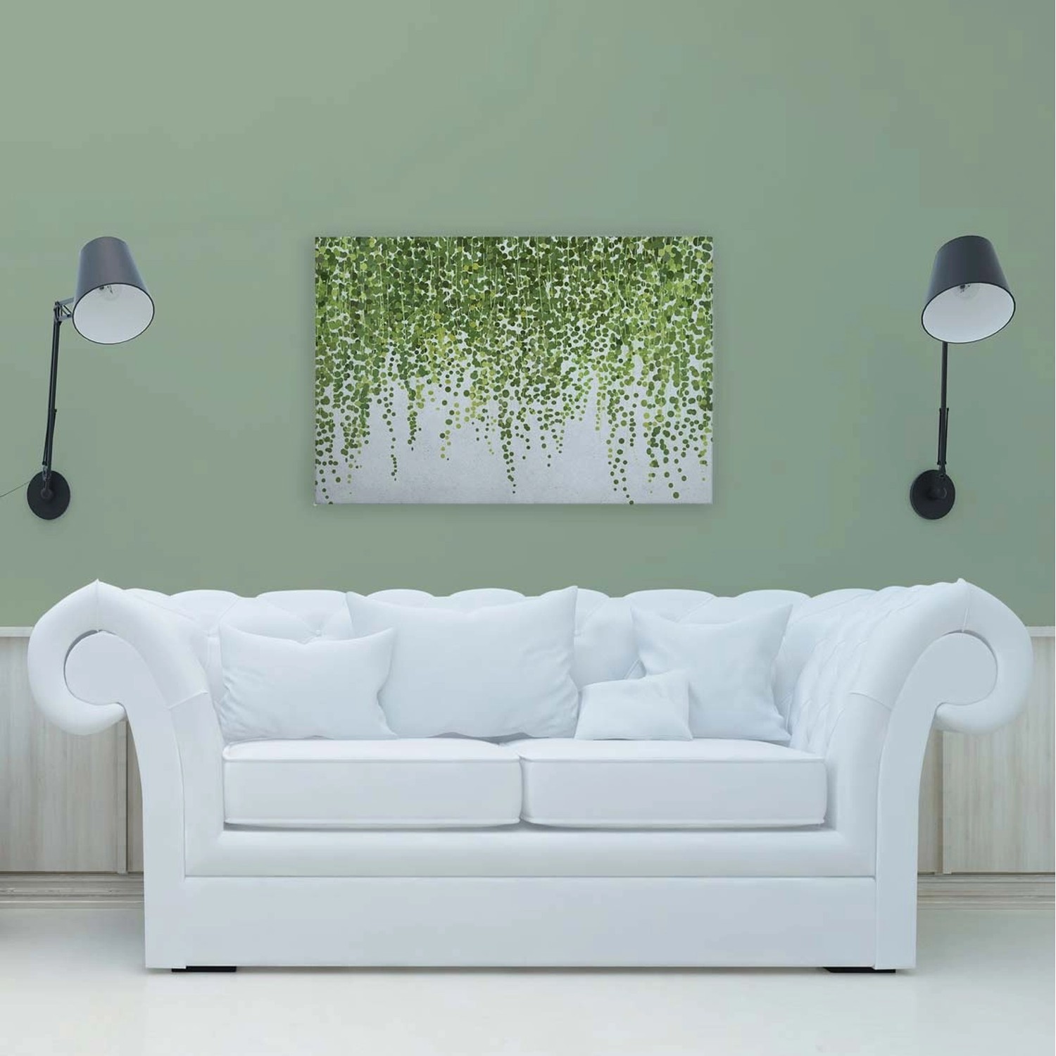 Bricoflor Leinwandbild Mit Pflanzen Grün Weiß Deko Wandbild Für Schlafzimmer Und Küche Pflanzenwand Auf Bild In 120 X 80 Cm Bricoflor Leinwandbild Mit Pflanzen Grün Weiß Deko Wandbild Für Schlafzimmer Und Küche Pflanzenwand Auf Bild In 120 X 80 Cm von Bricoflor