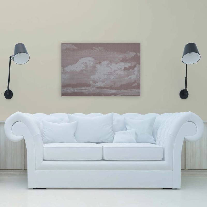 Bricoflor Rosa Wandbild Für Babyzimmer Und Schlafzimmer Himmel Bild Modern Grafisch Leinwandbild Mit Wolken In 90 X 60 Cm von Bricoflor