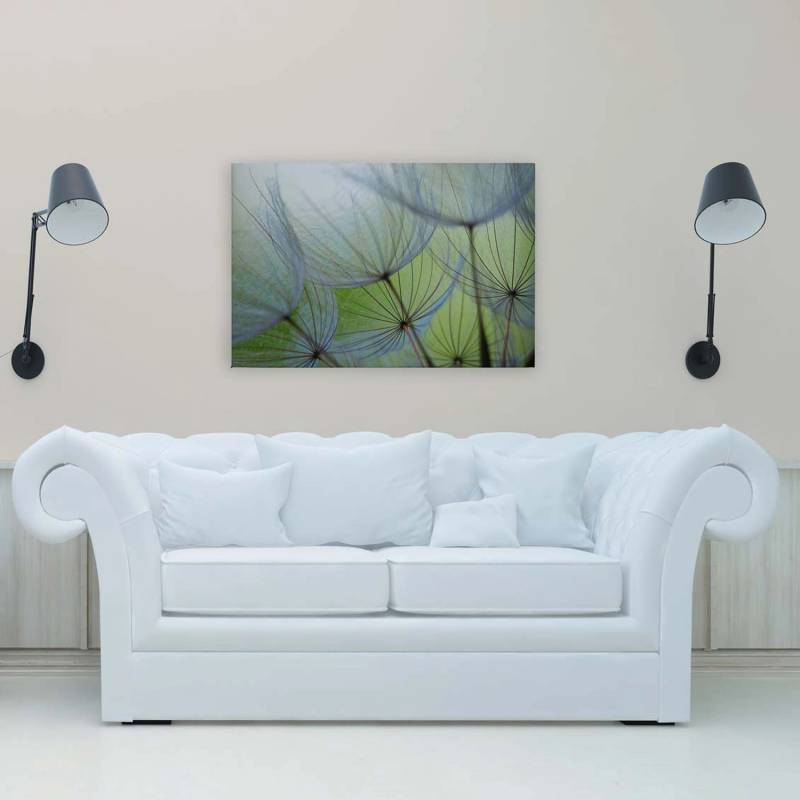 Bricoflor Leinwandbild Pusteblume 120 X 80 Cm Für Schlafzimmer Und Büro Deko Wandbild Grün Weiß Leinwand Mit Blumen Motiv von Bricoflor